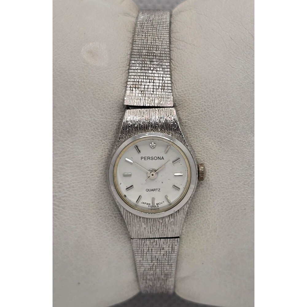 Wonen's Persona Elegant Dress Cocktail Silver Tone Case Bracelet Band Watch 04